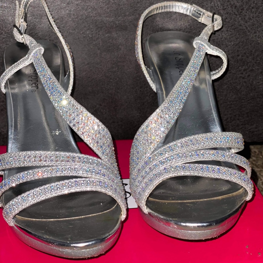 Silver Sparkly Heels